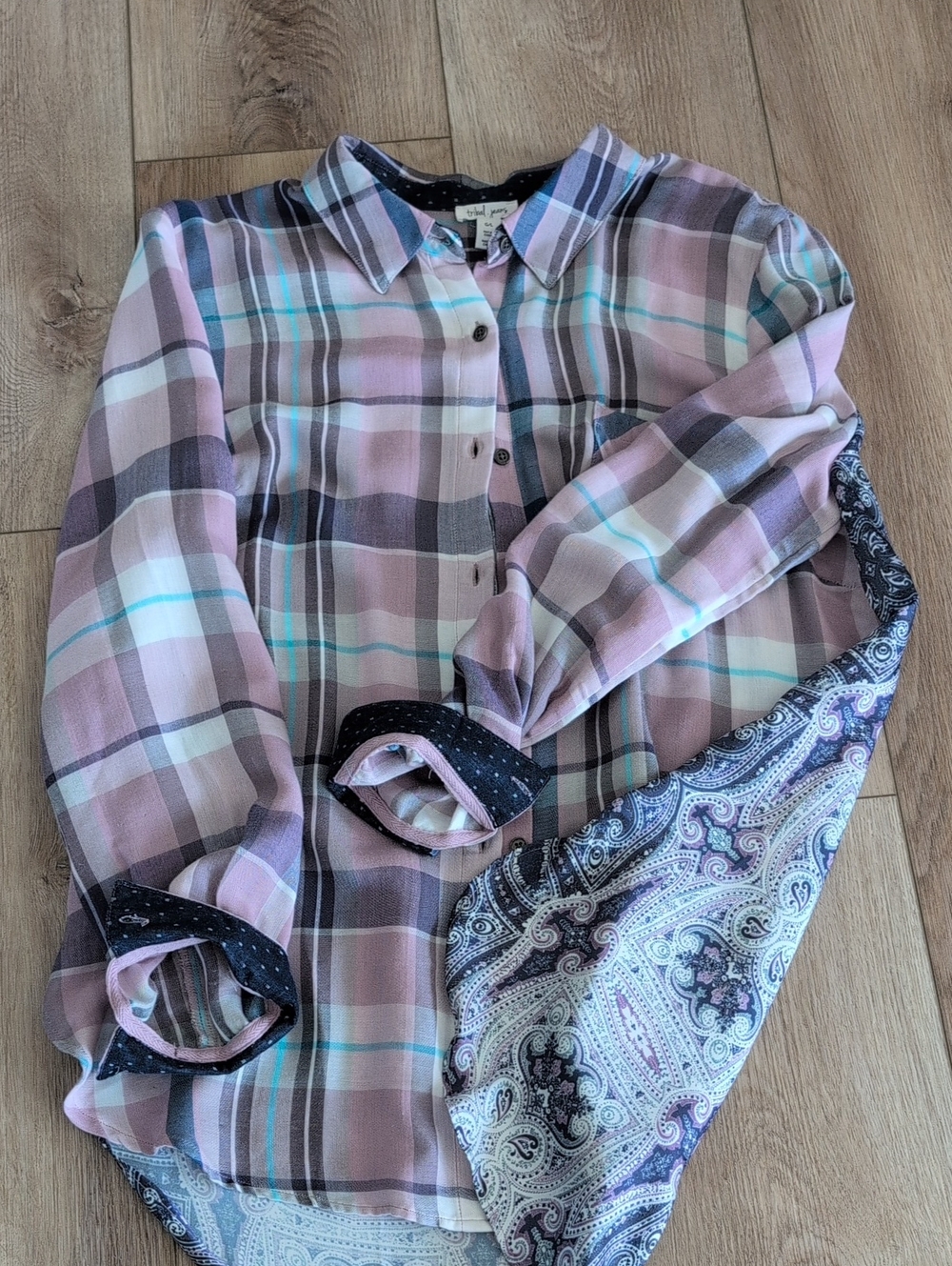 Madewell Purple Plaid Button-Up Shirt